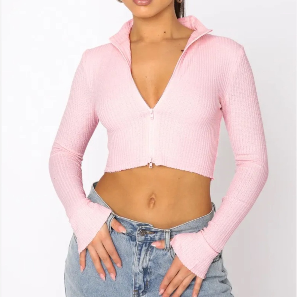 Whitefox long sleeve crop top